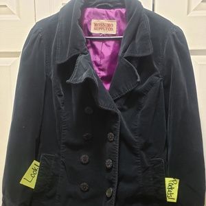 Double Breasted Velvet Pea Coat